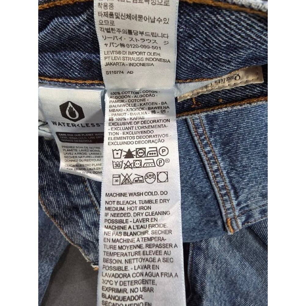 Vintage Y2K Levi's Y2K Jeans 501 Button Fly w26xL30 Blue A008463 - Picture 9 of 14